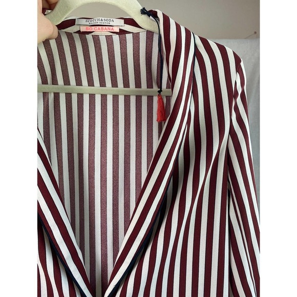 Scotch & Soda Maison Scotch So Cabana Striped Pajama Blazer Size 1 - Picture 10 of 12